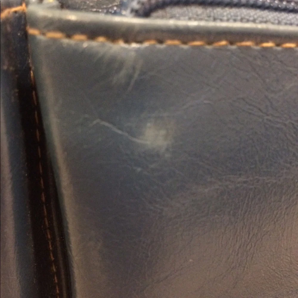 Vintage Dusky Blue Small Faux Leather Bag/Backpack - Picture 8 of 8